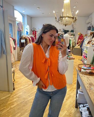 Haut à noeuds - ORANGE
