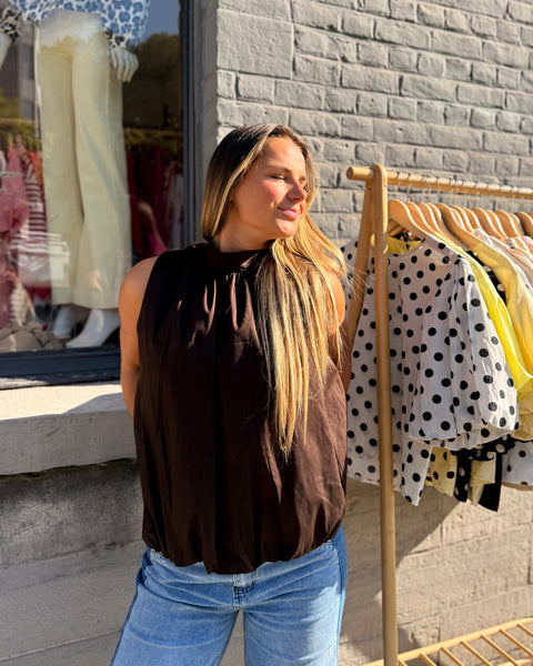 Blouse chocolat - ELINA