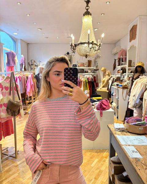 Pink/grey T-shirt - LINED