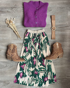 Jupe longue mauve - LYLE