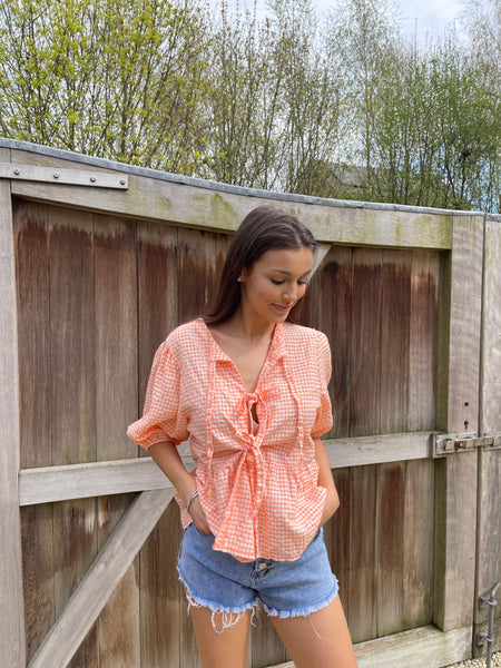 Haut orange - JOLINE