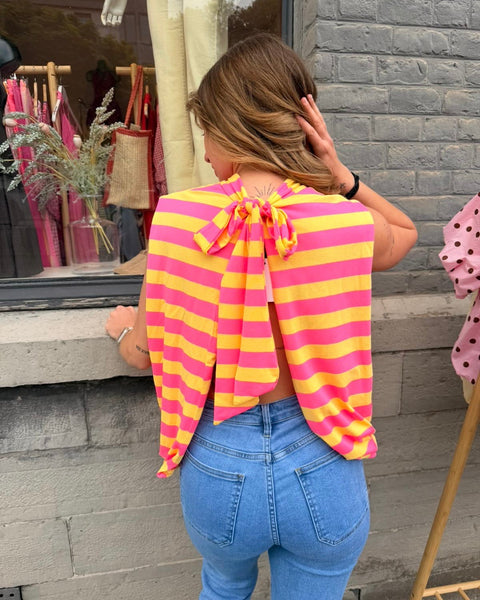 Blouse marinière jaune - ELINA