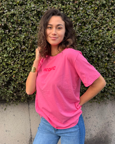 T-shirt rose flash - ICONIC