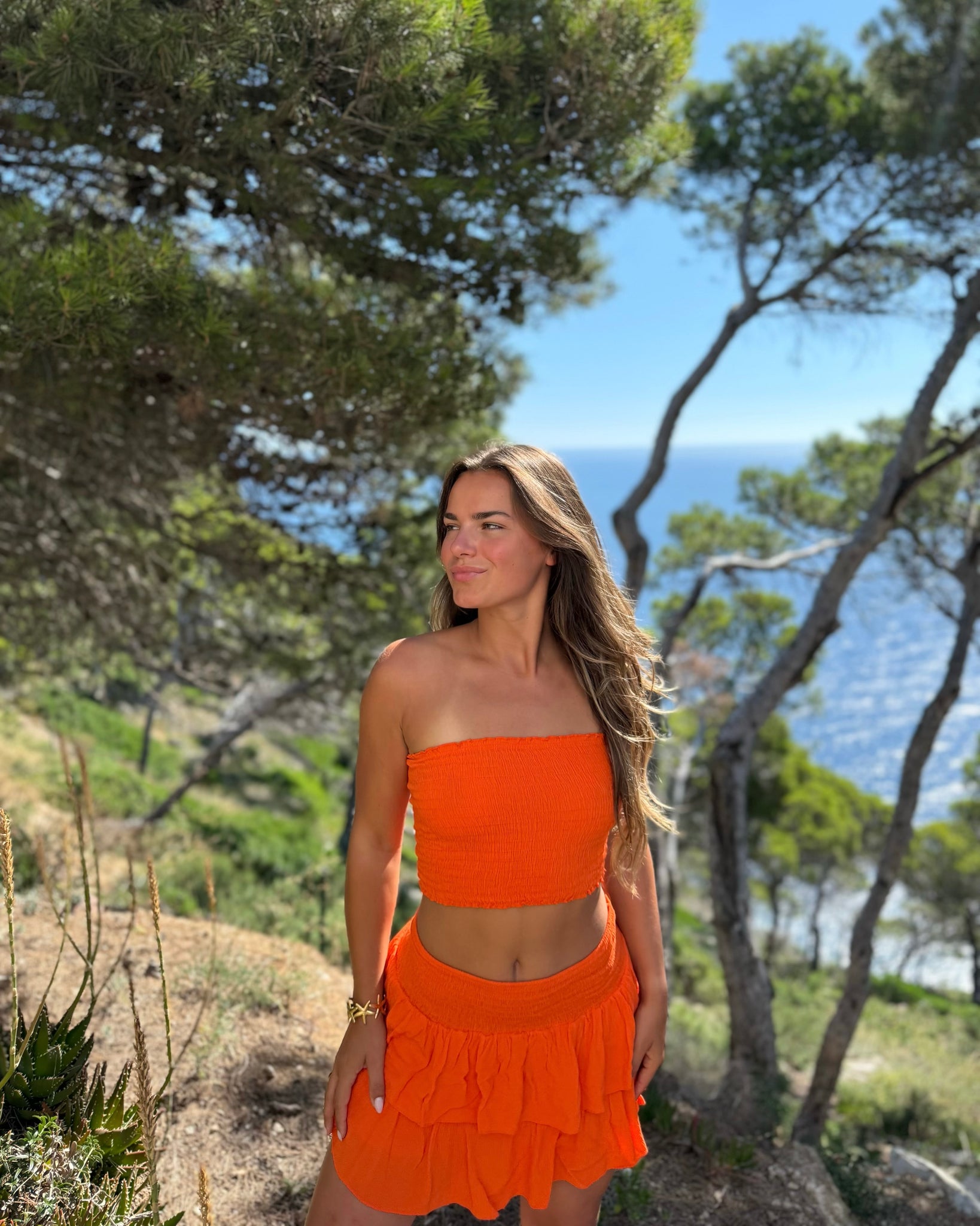 Ensemble jupe short orange - BEGUR