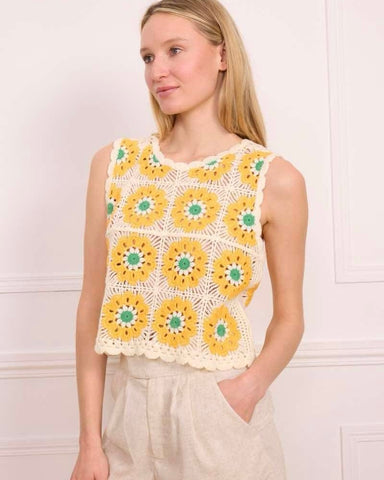 Haut crochet jaune - ZAZA