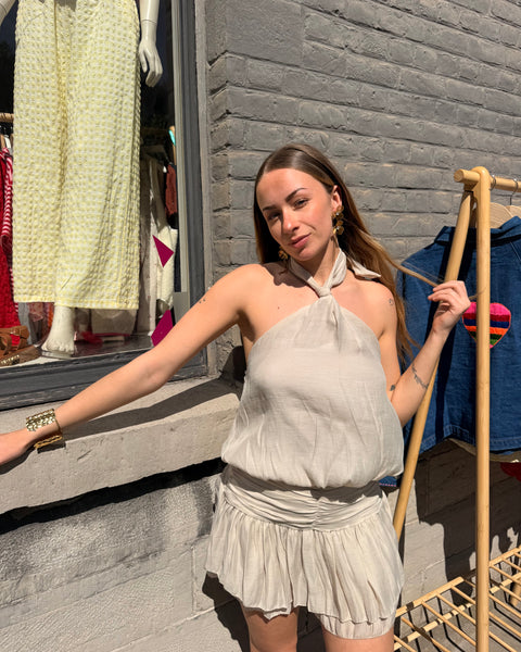 Combi jupe short - BEIGE