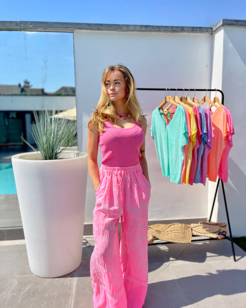 Pantalon rose - GAZ DE COTON