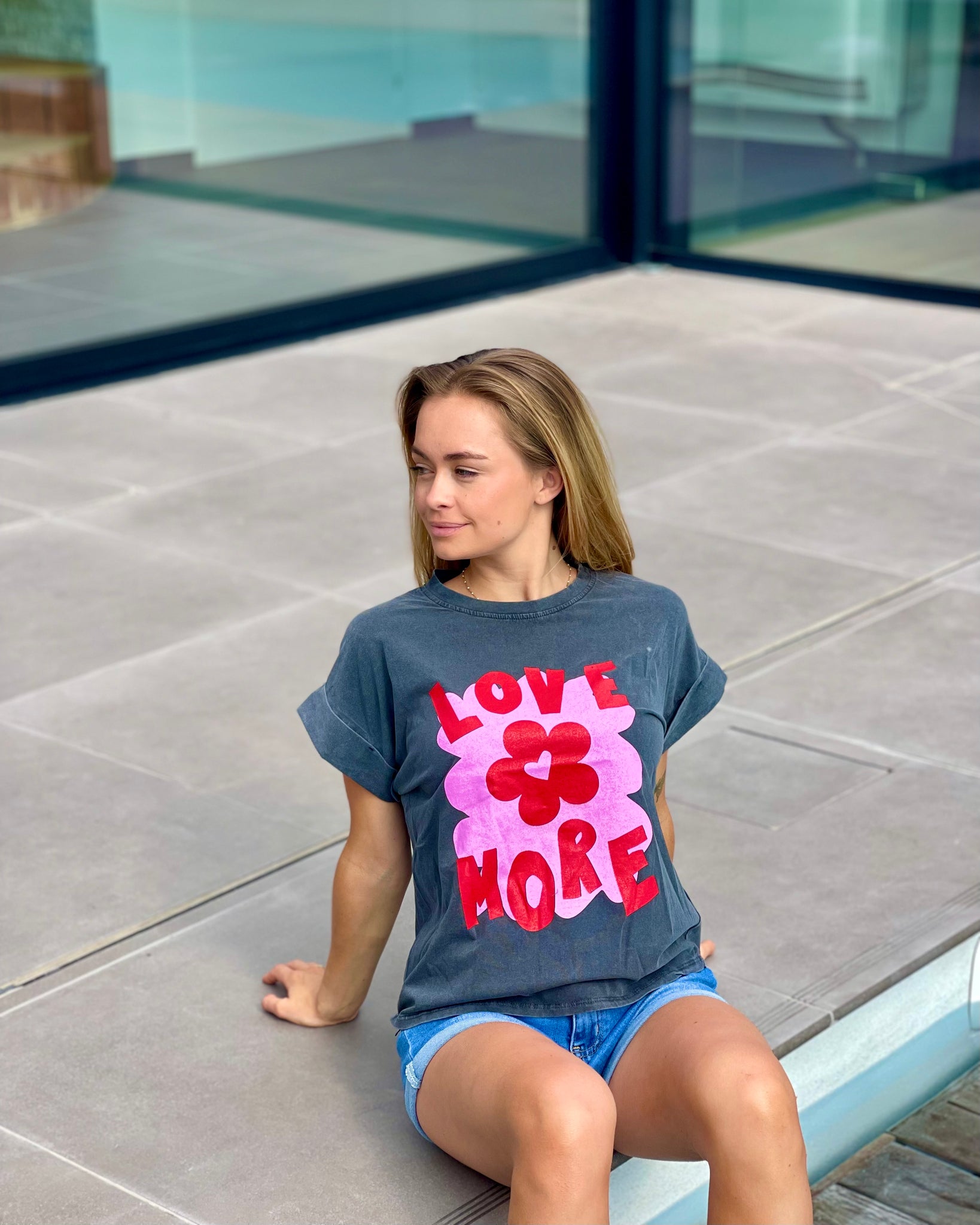 T-shirt gris - LOVE MORE