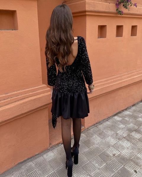 Robes noir/argent/champagne - ELSA