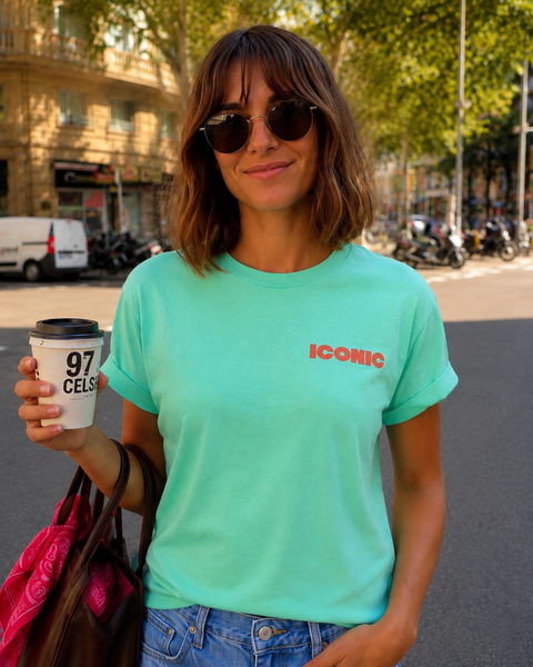T-shirt turquoise - ICONIC