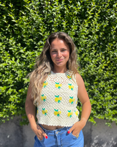 Haut crochet citron - ZAZA