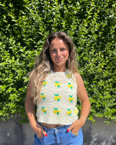 Haut crochet citron - ZAZA