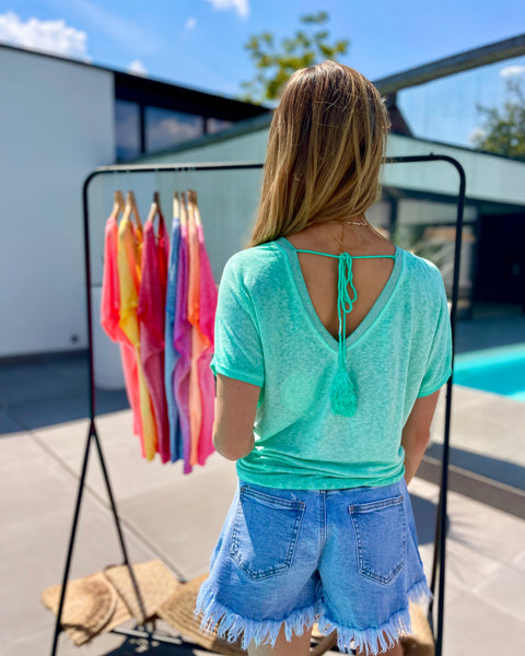 T-shirt turquoise - CAMILLE
