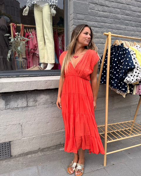 Robe corail - JEANNE