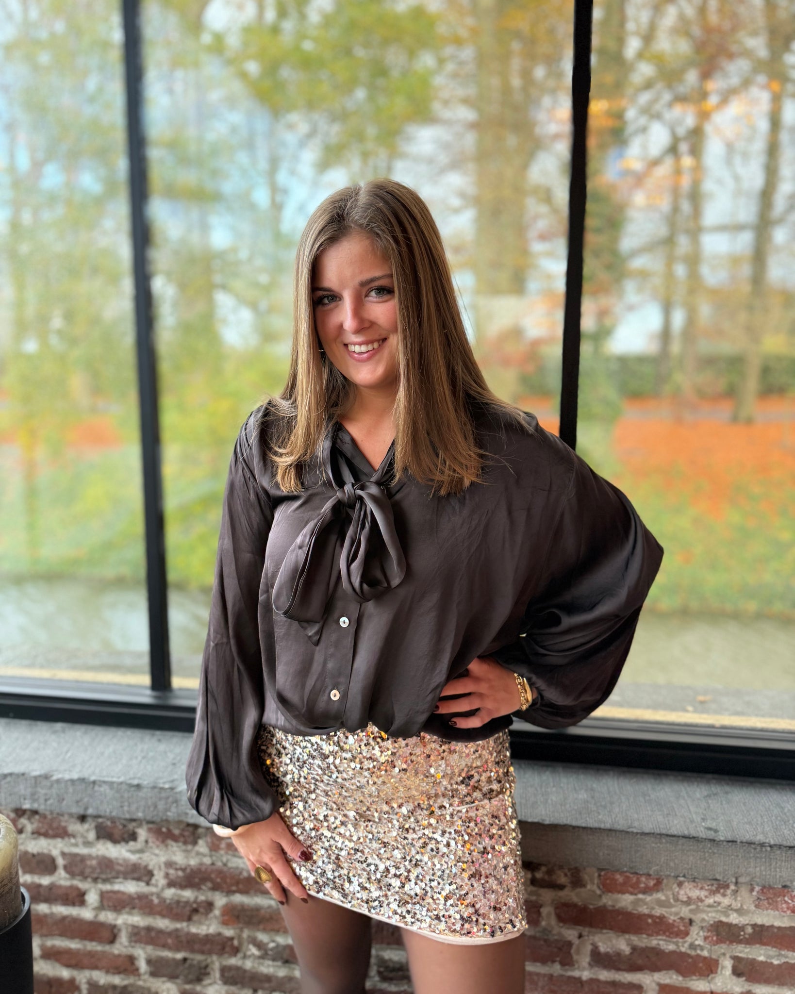 Blouse chocolat - PAULINE