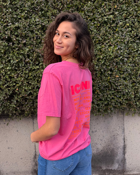 T-shirt rose flash - ICONIC