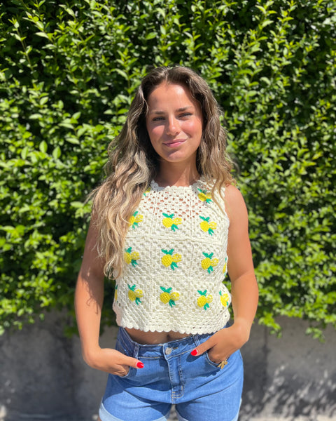 Haut crochet citron - ZAZA