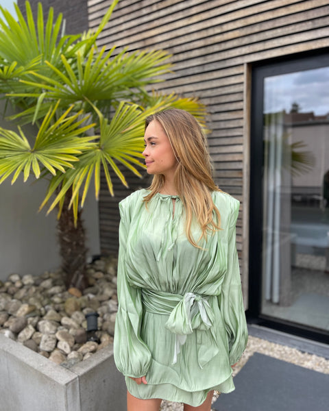Robe vert sauge - CAMILLE