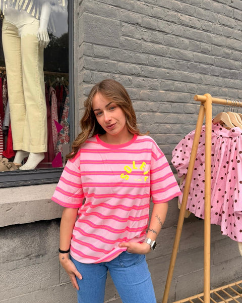 T-shirt rose - SOLEIL CLUB