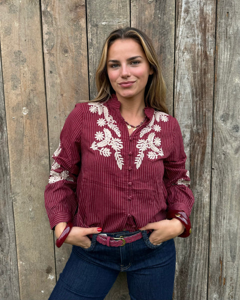 Chemisier bordeaux - JOHANA