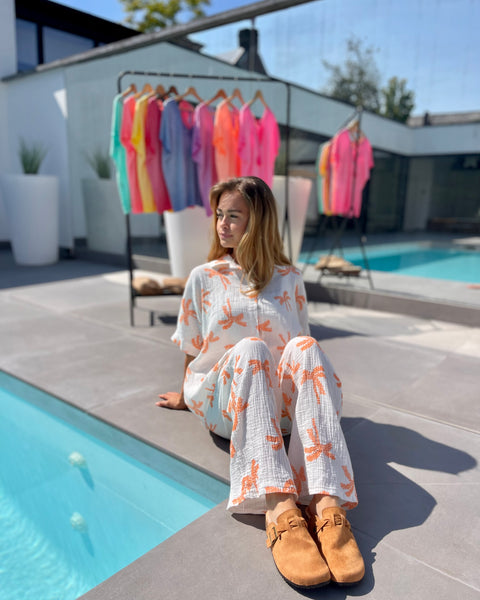 Pantalon palmier - ORANGE