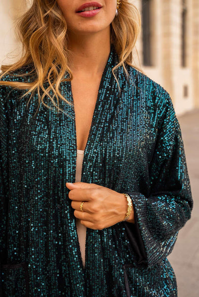 Veste sequins verte - JALIE