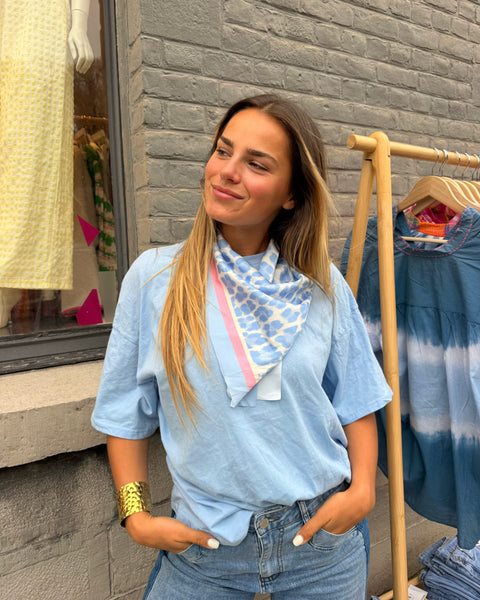 T-shirt + foulard - BLEU CLAIR