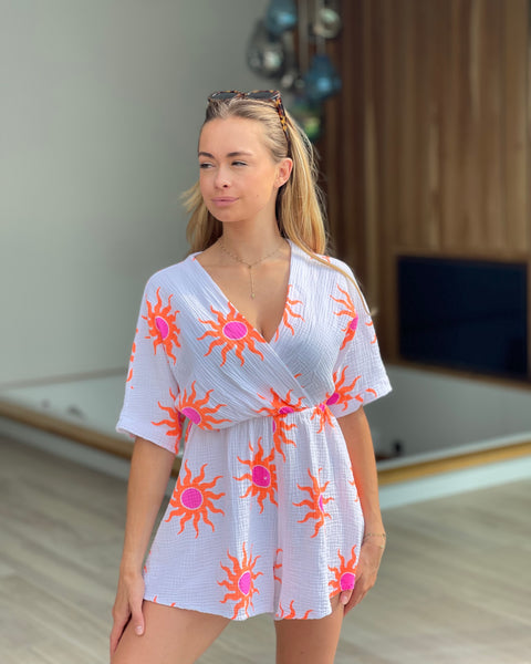 Combi short blanche -  SOLEIL