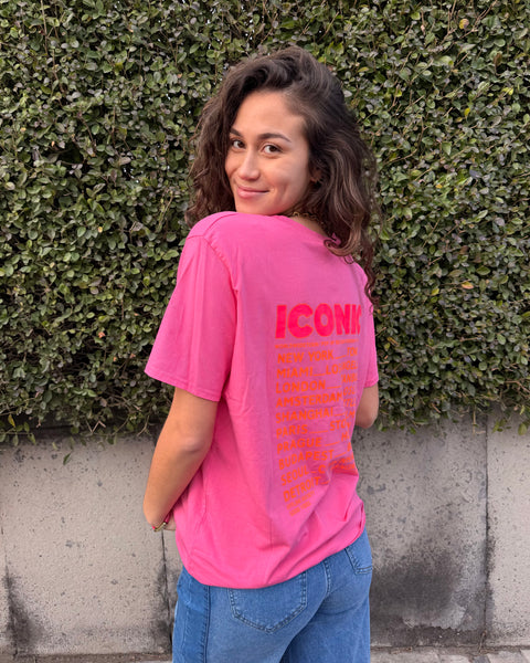 T-shirt rose flash - ICONIC