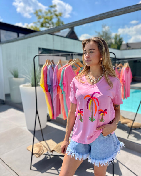 T-shirt rose - PALMIER