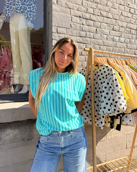 Haut turquoise - COEUR