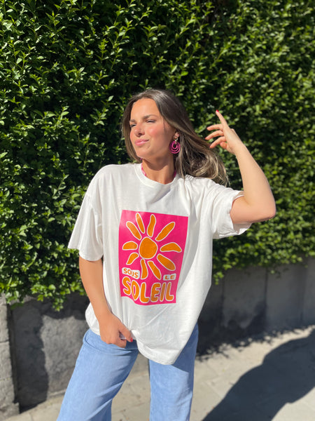 T-shirt rose - SOUS LE SOLEIL