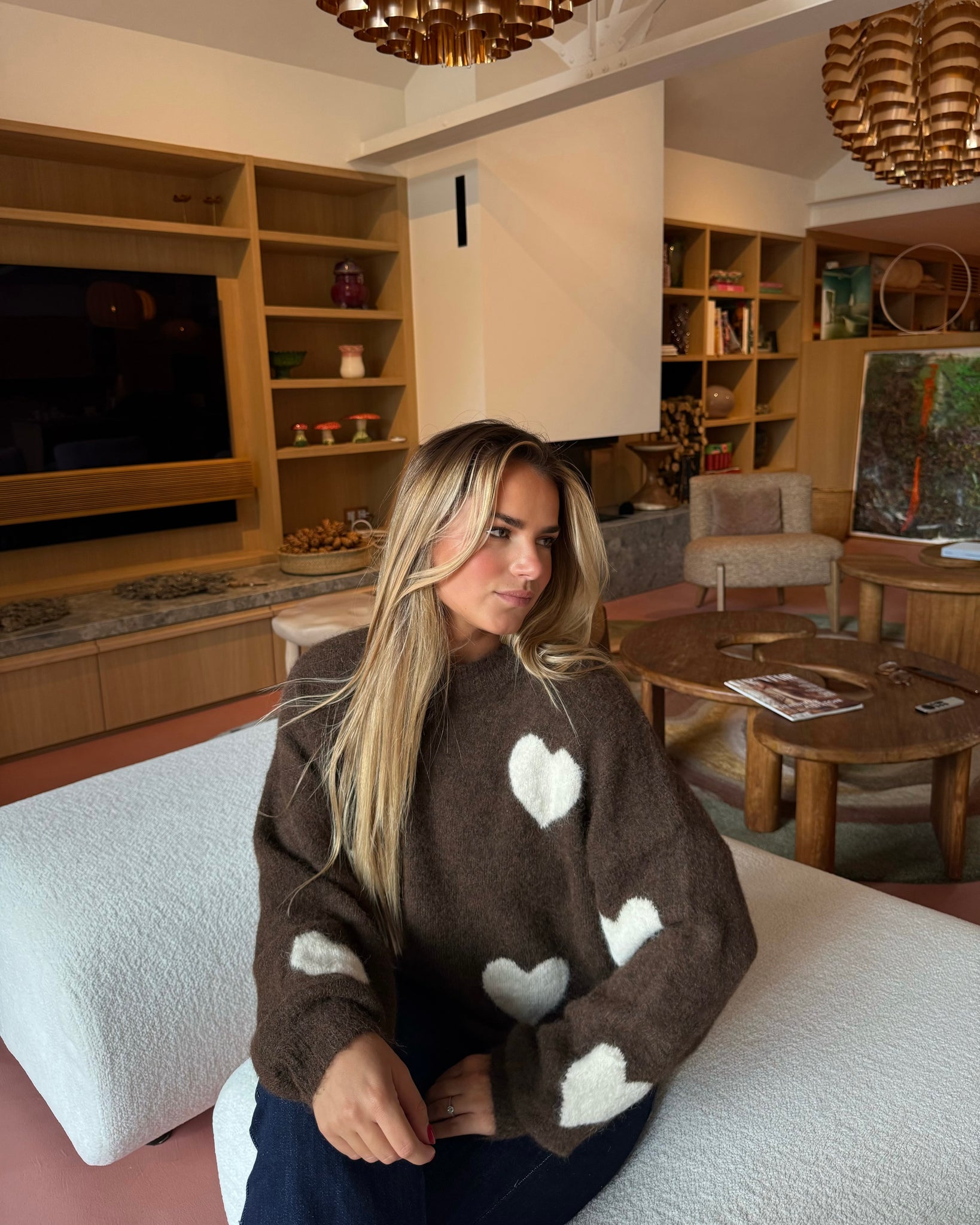 Pull chocolat - CŒUR