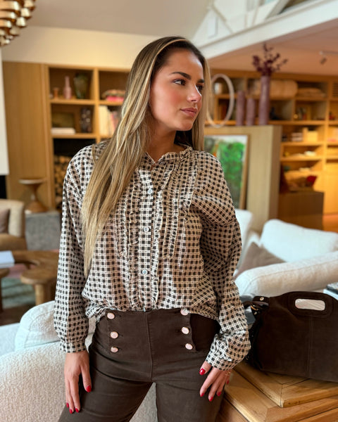 Chemisier chocolat - MONA