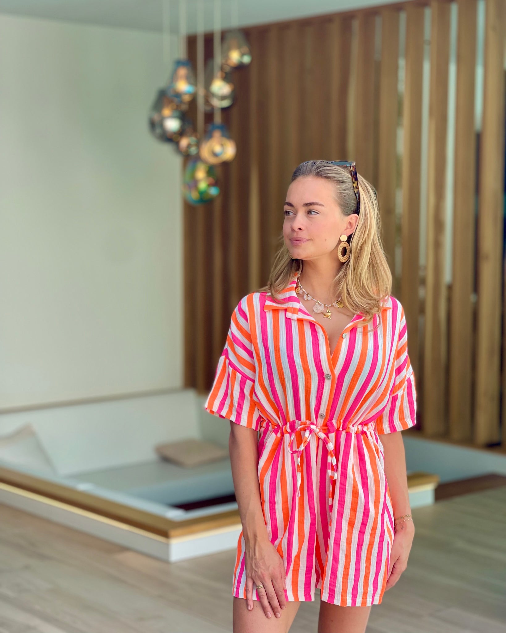 Combi short orange/rose - LIGNÉ