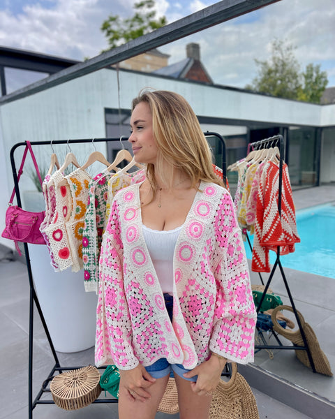 Gilet crochet - ROSE