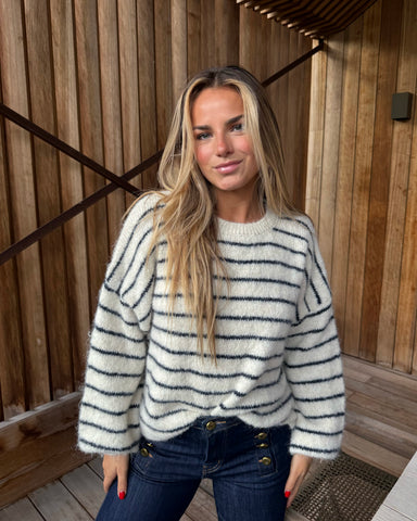 Pull blanc lignée - MAYA