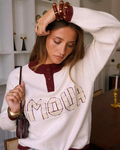 Pull bordeaux - AMOUR