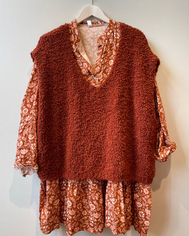 Pull sans manche - TERRACOTTA