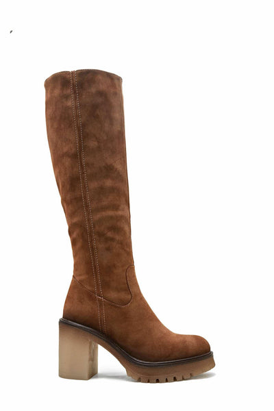 Bottines hautes camel - POLINE