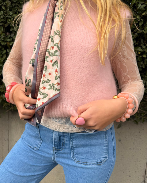 Pull rose DADJI - MOHAIRE