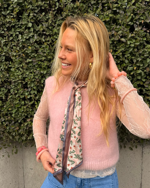 Pull rose DADJI - MOHAIRE