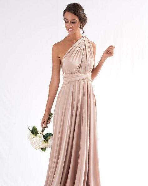 Robe champagne satinée - NELLE
