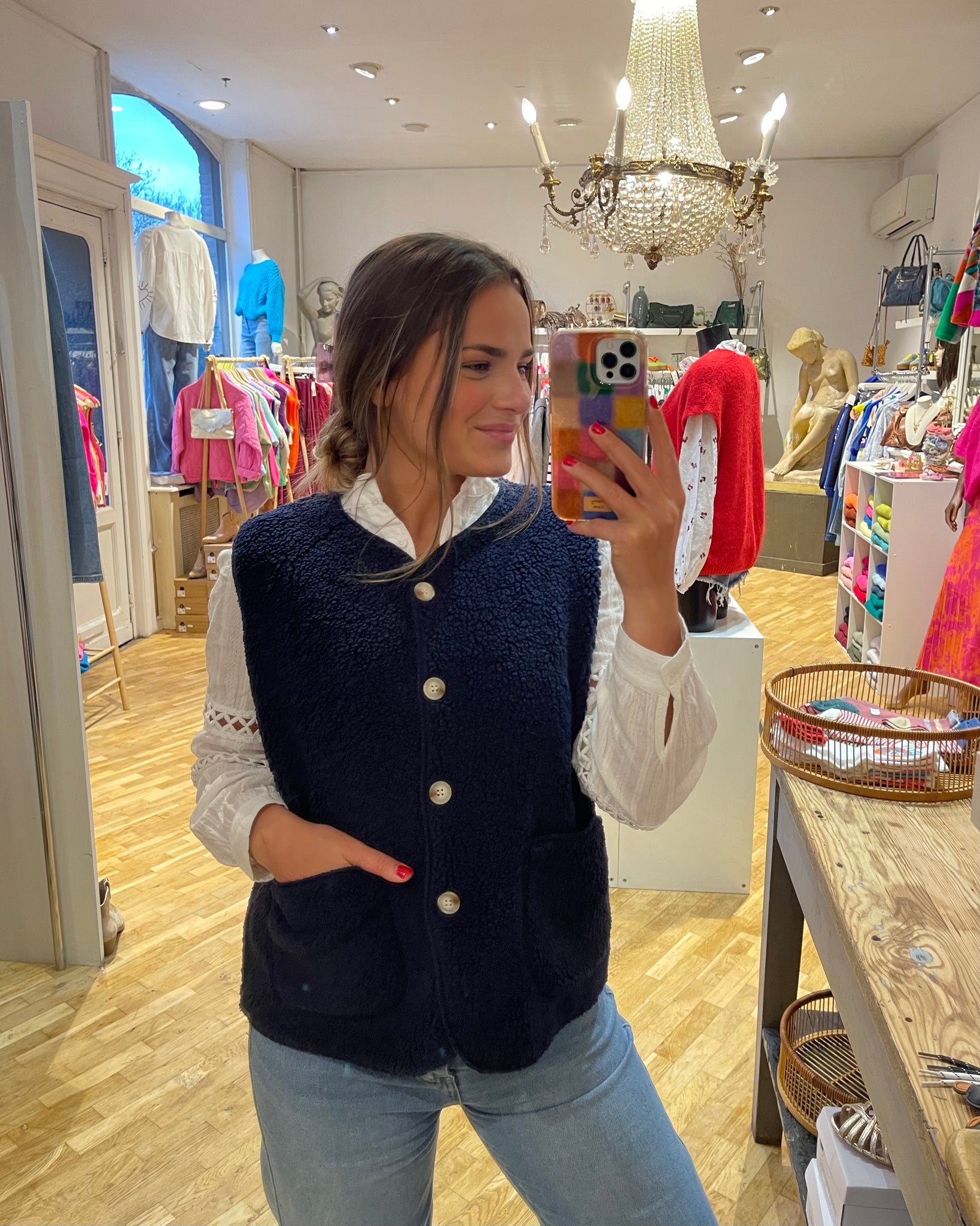 Gilet sans manches bleu marine - TEDDY