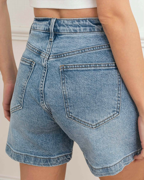 Denim shorts - STUDDED