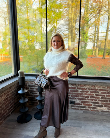 Jupe chocolat - SATIN