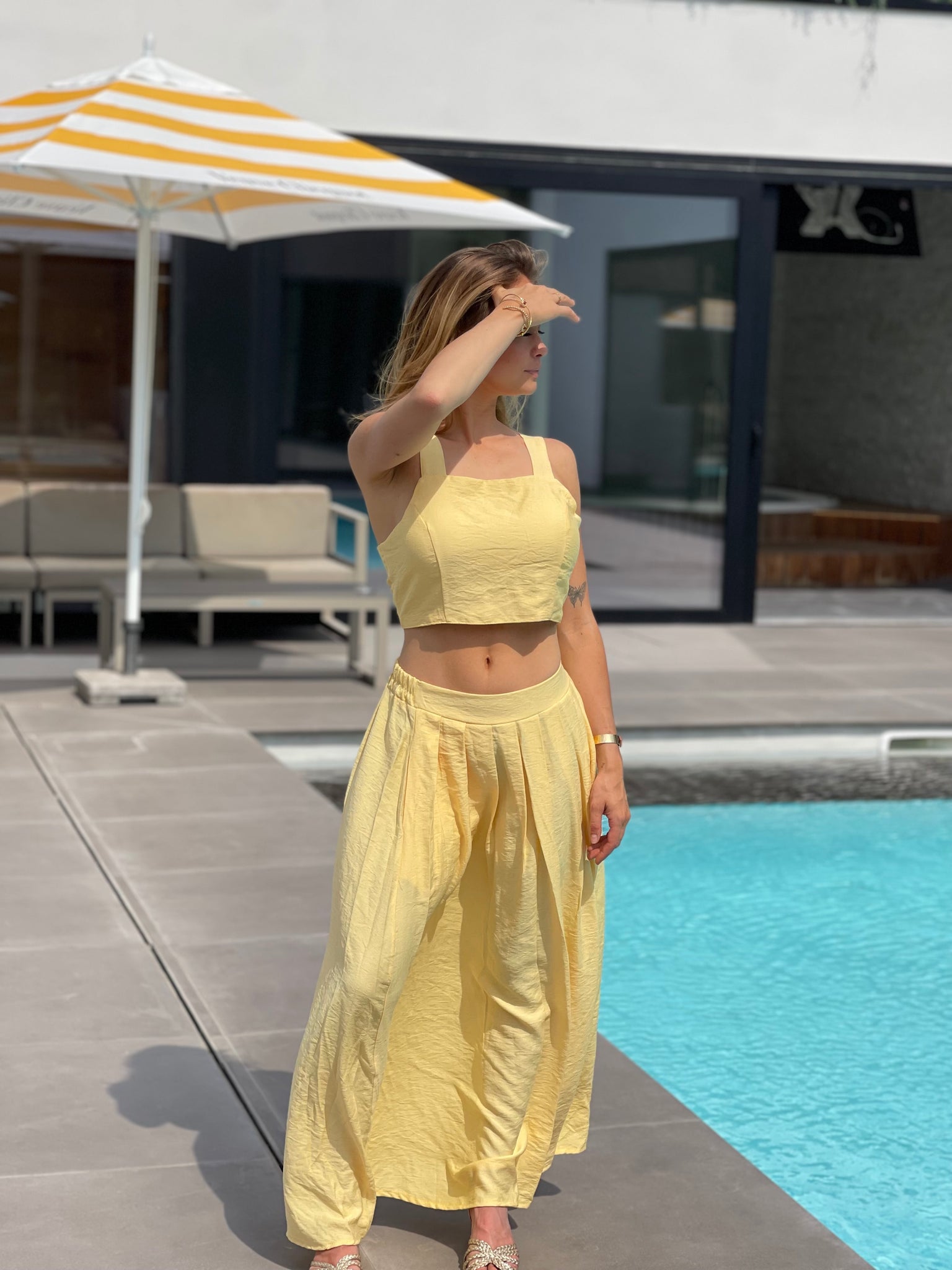 Ensemble jupe top - JAUNE