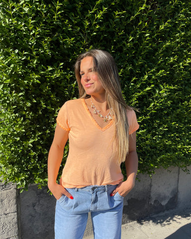 T-shirt orange Clair - MAYA