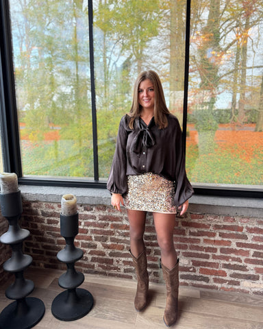 Jupe sequin doré - PAULINE