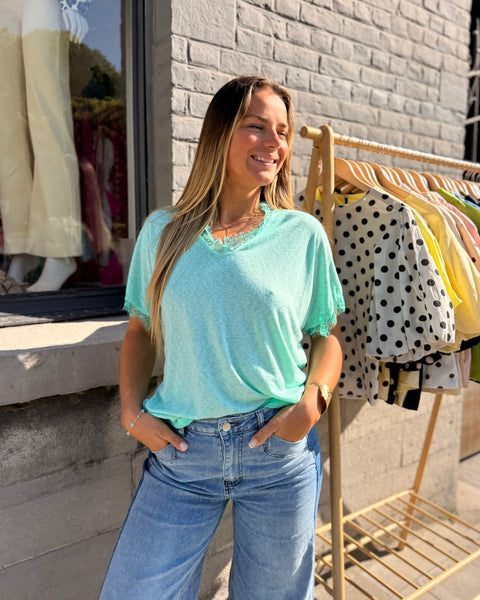 T-shirt turquoise - CANNES